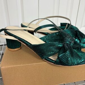 Elegant Green Strappy Heels